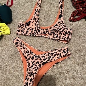 Brand new super cute cheetah shein bikini set.